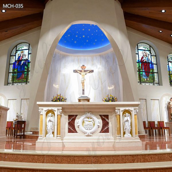 white marble altar