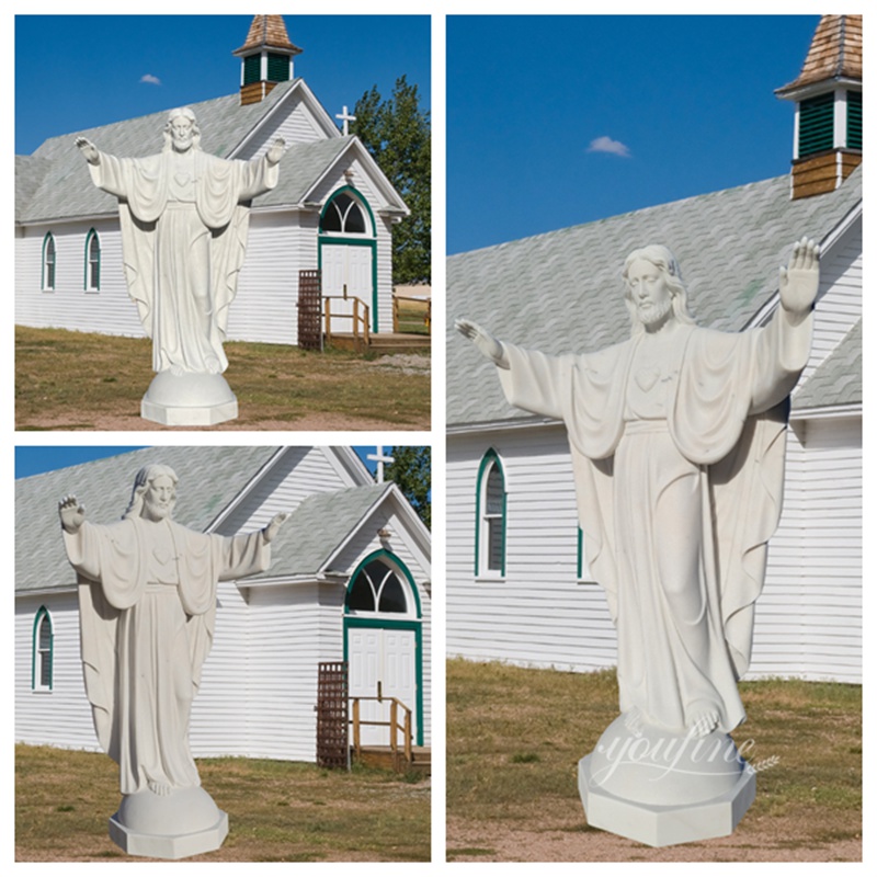 Marble Jesus with Open Hands Application Scenes