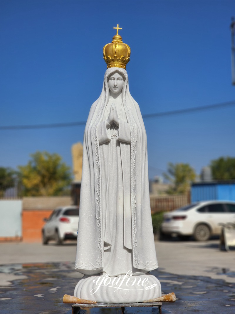 Marble Outdoor Our Lady of Fatima Sculpture