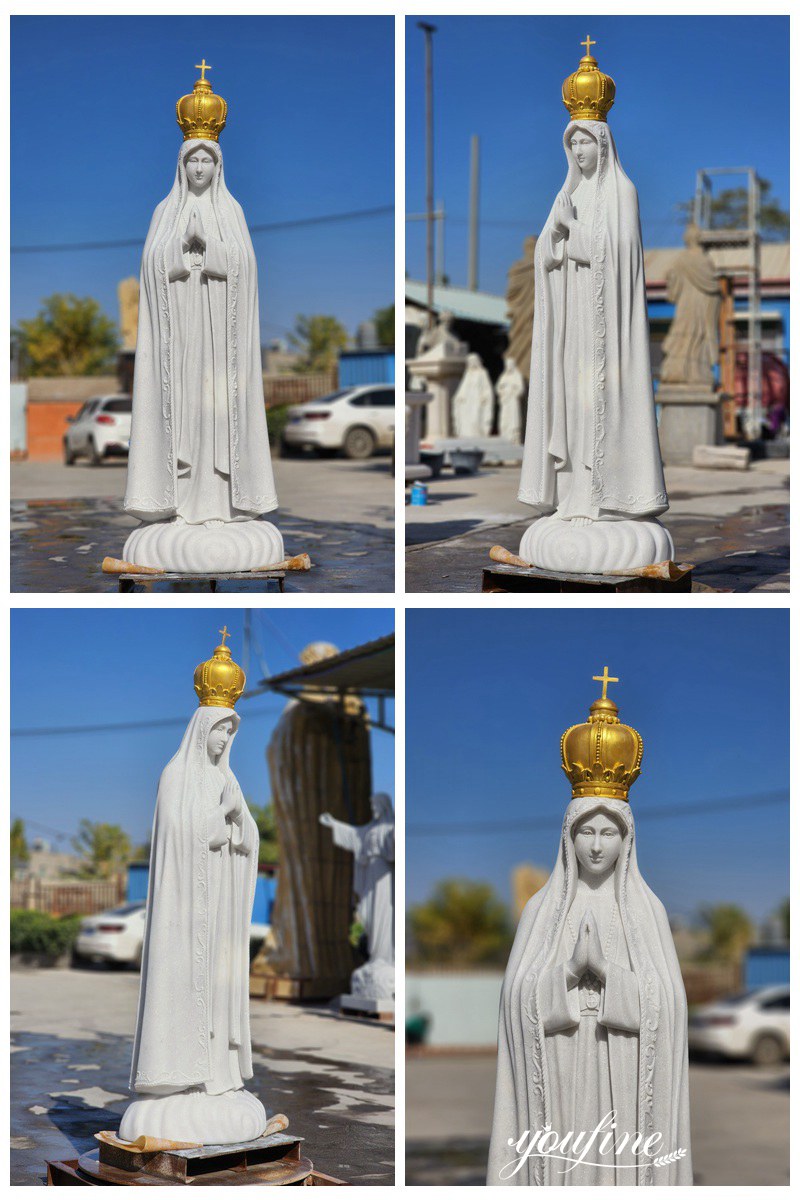 Marble Outdoor Our Lady of Fatima Statue