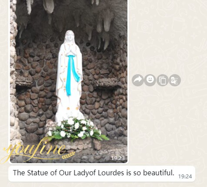 Marble Painted Our Lady of Lourdes Statue feedback