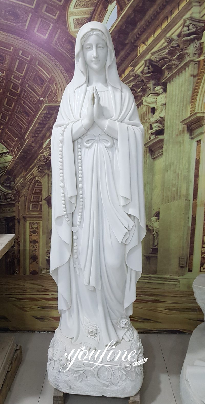 Our Lady of Lourdes white Statue