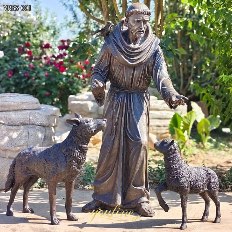 St. Francis of Assisi statue with animals