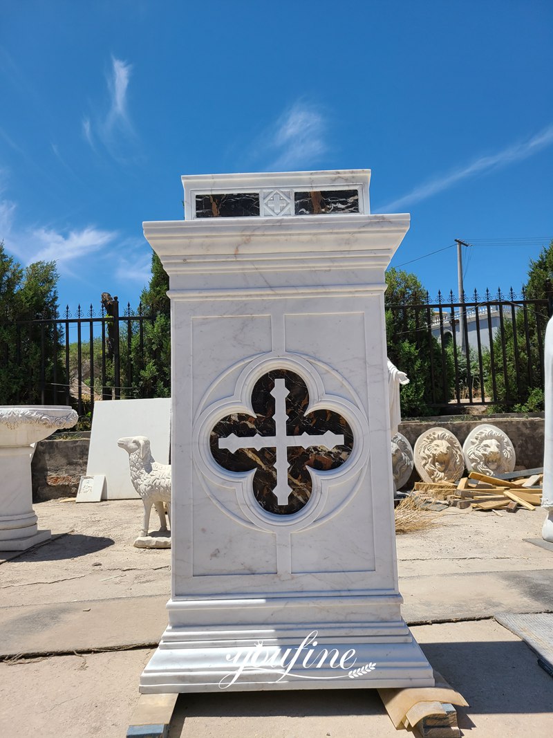 White Marble Catholic Pulpit