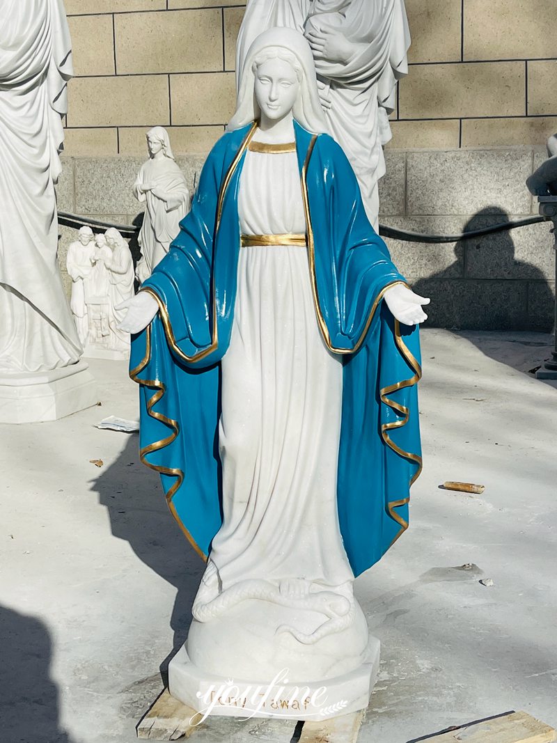 lifesize Marble Painted Beautiful Mother Mary