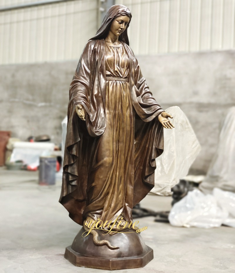 Bronze Mary Stepping on A Snake