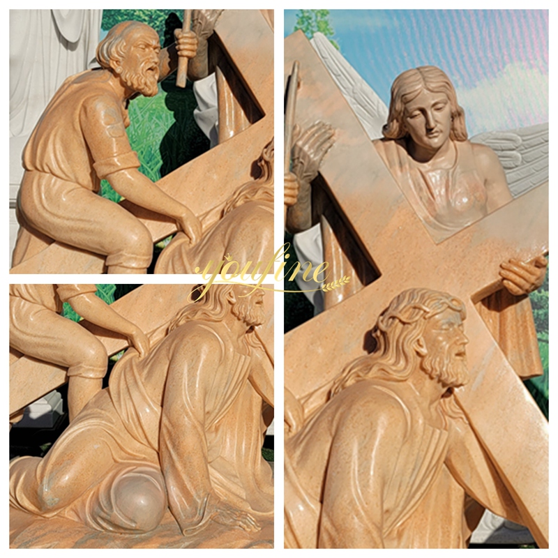 Jesus Falls the First Time statue details