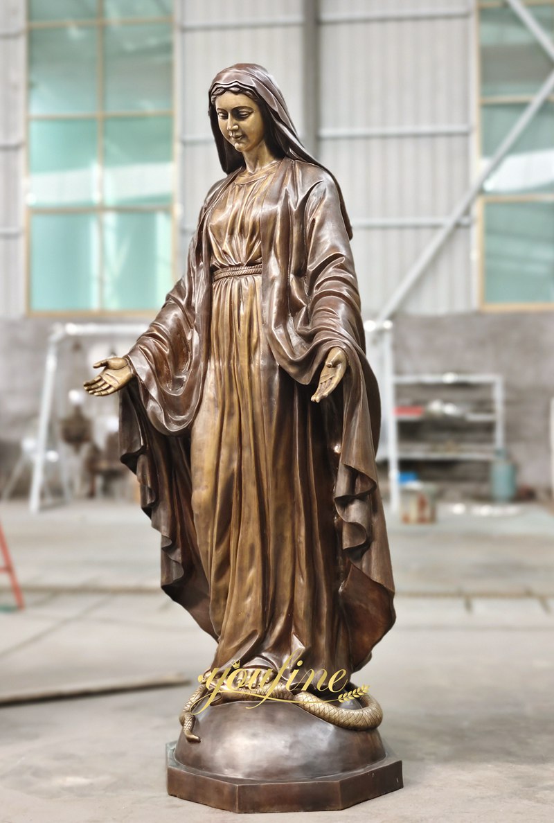 Large Statue of Mary Stepping on A Snake