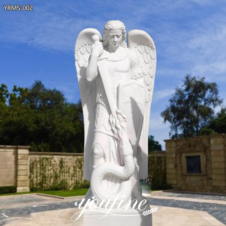 Life Size Marble Statue of St Michael Archangel