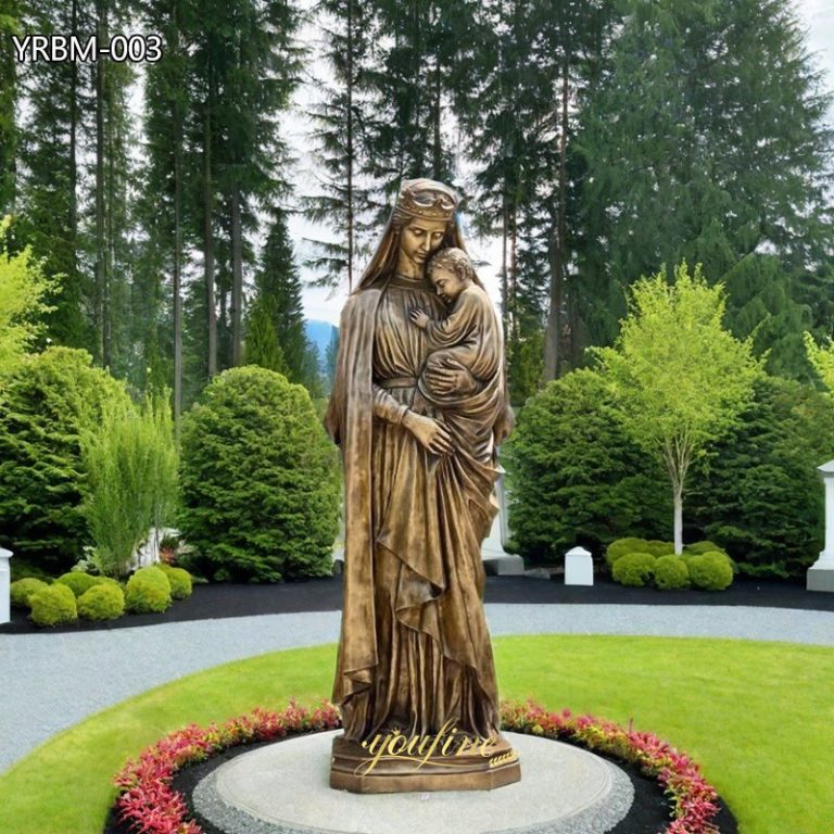 Mother Mary Holding Jesus sculpture