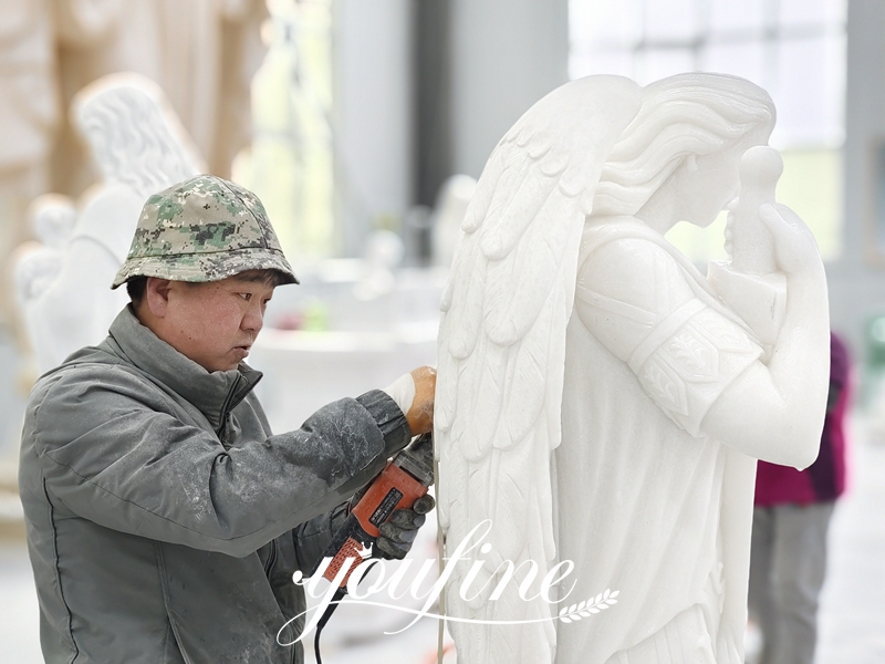 Marble Statue of St Michael Archangel