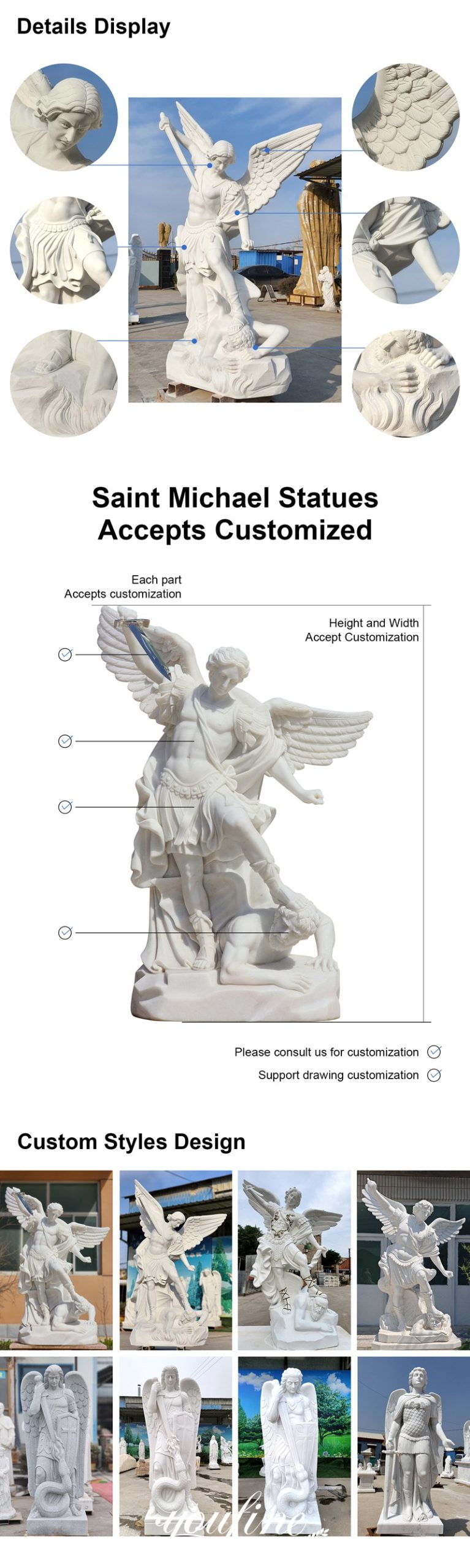 advantages of youfine produce marble Saint sculpture