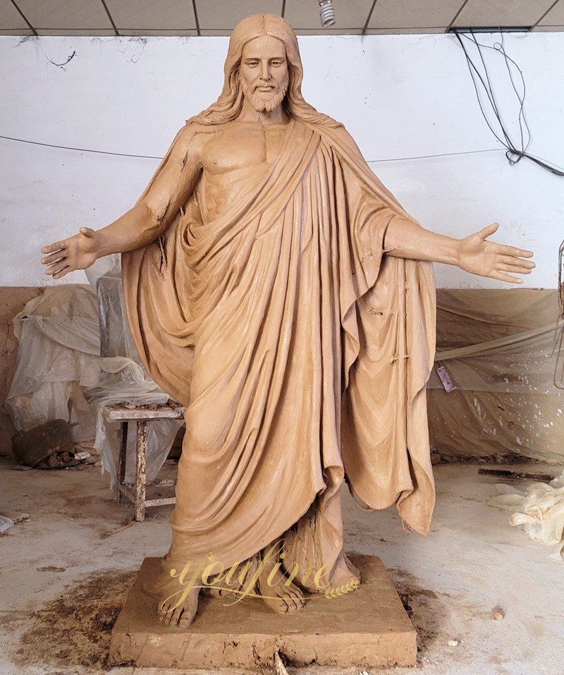 Jesus Open Arms Statue clay model