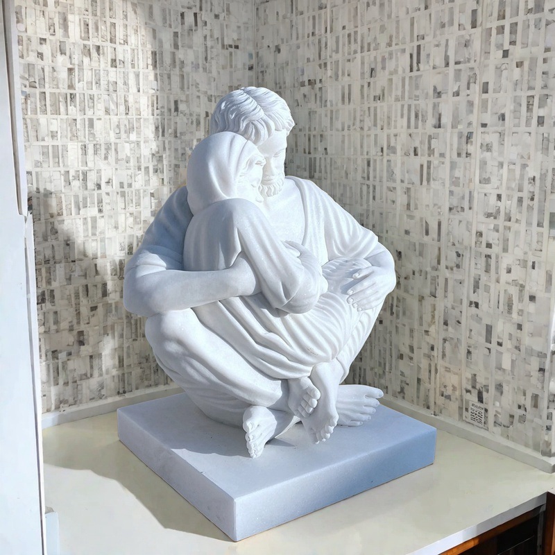 Marble quiet moment statue